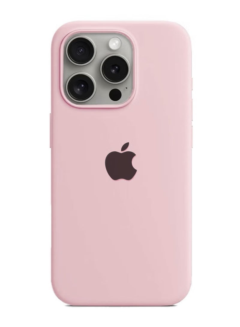 غطاء الحماية من السيليكون السائل الناعم لآيفون 16 برو ماكس 2024 من أبل - وردي ساخن