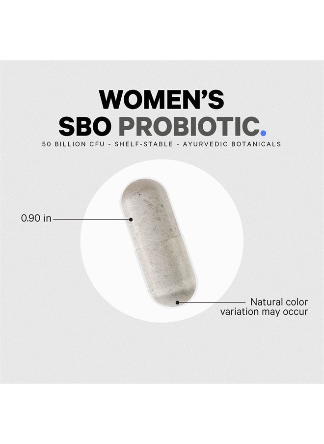 Codeage - Women’s Probiotics Supplement - 50 Billion CFUs - SBO Probiotic,Feminine Balance - 60 Capsules - Image 1