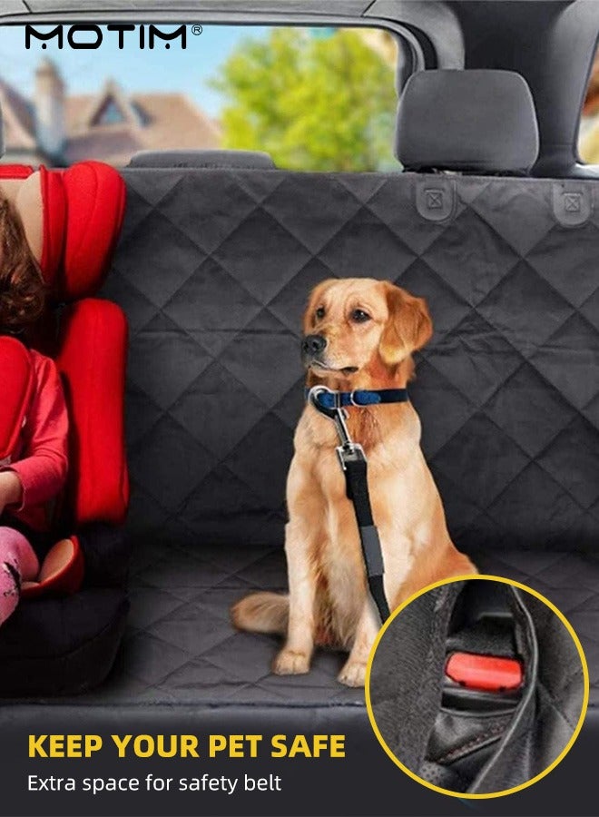 Motim Dog Car Cover Seat Mat 137*147cm, Waterproof and Scratchproof Dog Seat Cover Car Back Seat Bed for Car Backseat, Nonslip Durable Dog Hammock with Side Flaps for Cars Trucks and SUV - Image 3