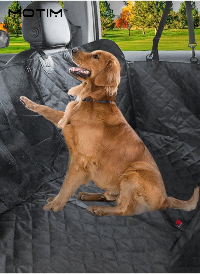 Motim - Dog Car Seat Cover Seat Mat, Waterproof and Scratchproof Dog Cover for Car Backseat, Nonslip with Mesh Window, Durable Dog Hammock with Side Flaps for Cars Trucks and SUV - Image 1