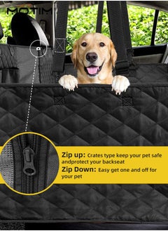 Motim Dog Car Seat Cover Seat Mat, Waterproof and Scratchproof Dog Cover for Car Backseat, Nonslip with Mesh Window, Durable Dog Hammock with Side Flaps for Cars Trucks and SUV  - Image 4