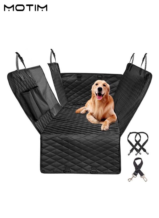 Motim - Dog Car Seat Cover Seat Mat, Waterproof and Scratchproof Dog Cover for Car Backseat, Nonslip with Mesh Window, Durable Dog Hammock with Side Flaps for Cars Trucks and SUV - Image 1