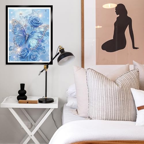 MBNTJHT Butterfly Diamond Art Kits for Adults Beginners,Crystal Butterfly and Rose Diamond Painting Kits for Adult,5D Round Drill Gem Painting Art Craft Kit for Home Decor Gifts 12X16 Inch. - Image 4