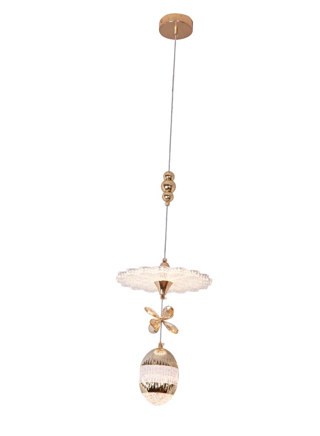 Best Power Modern LED Round Ceiling Chandelier Light 9868 – 25W, 25cm Diameter, Adjustable Hanging Pendant with 100cm Cord – Elegant Indoor Lighting for Living Room, Bedroom, Dining Area - Image 2