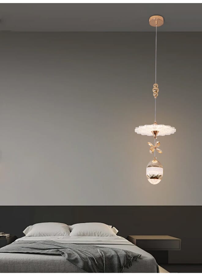 Best Power Modern LED Round Ceiling Chandelier Light 9868 – 25W, 25cm Diameter, Adjustable Hanging Pendant with 100cm Cord – Elegant Indoor Lighting for Living Room, Bedroom, Dining Area - Image 1