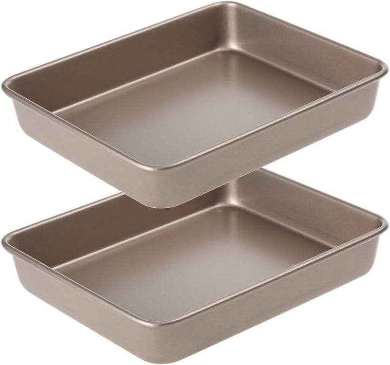 Walooza 11 Inch Baking Sheets Pan Nonstick Set of 2, Cookie Sheet Replacement Toaster Oven Tray, Deep Size 2 inch Bakeware, Non Toxic & Heavy Duty & Easy Clean - Image 1