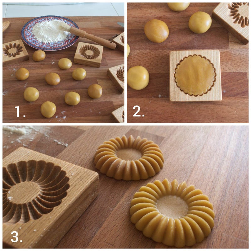 Ryetaga Wooden Cookie Biscuit Mold, 3D Baking Mold, Embossing Craft Decorating Baking Tool, Suitable for Halloween Thanksgiving Christmas Kitchen DIY (Shape B 10 * 10 * 2) - Image 5