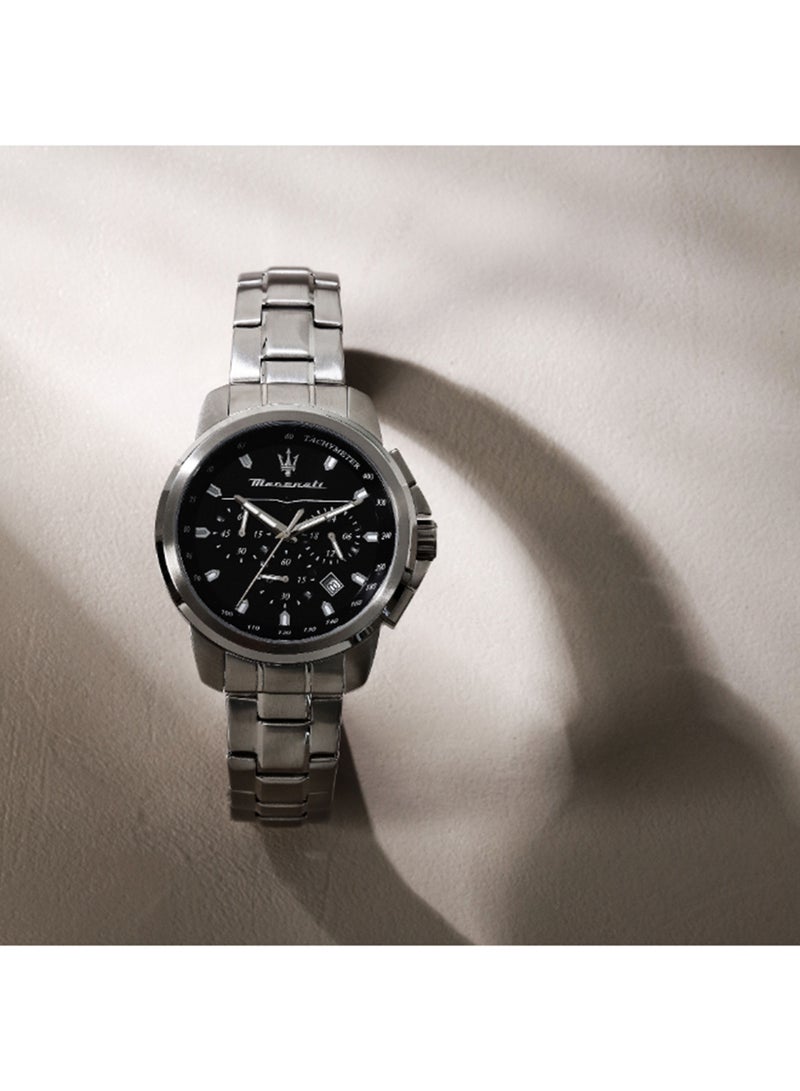 Maserati Men's Black Sunray Dial Stainless Steel Watch - 44 MM - R8873621001 - Image 4
