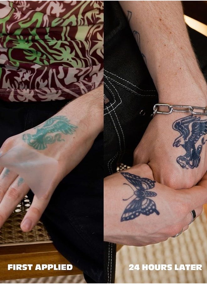 inkbox - Inkbox Temporary Tattoos, Semi-Permanent Tattoo, One Premium Easy Long Lasting, Water-Resistant Temp Tattoo with For Now Ink - Lasts 1-2 Weeks, Fifth, 4 x 4 in - Image 1