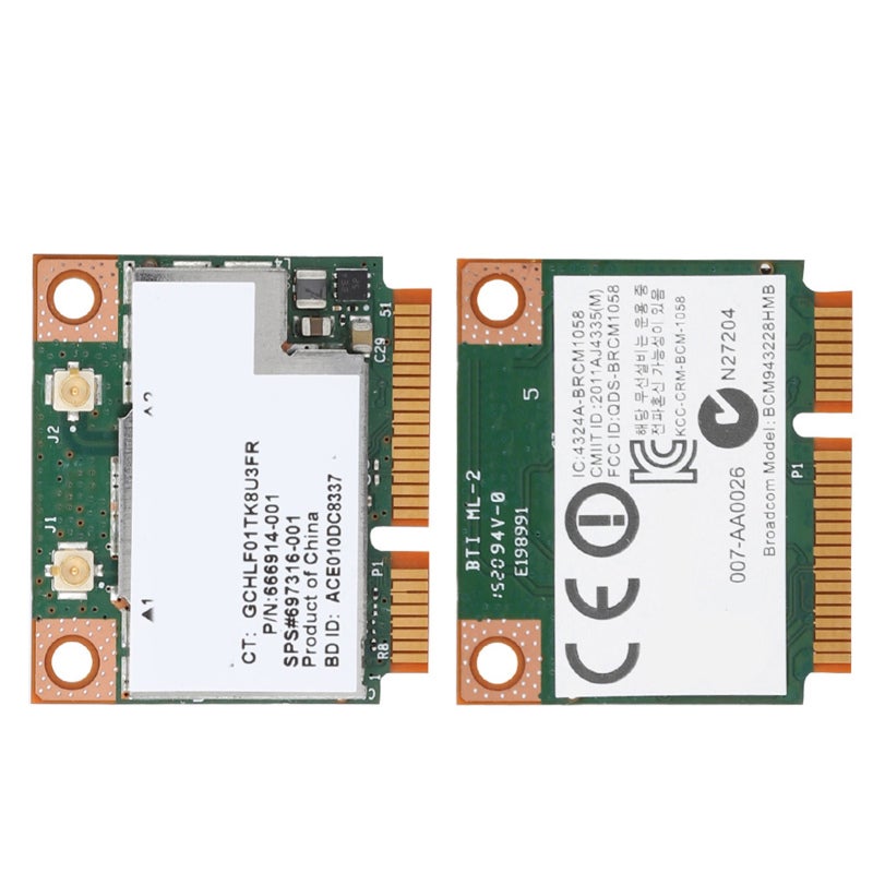 Wireless LAN Network Card Dual-Band 2.4 5 GHz 300Mbps - Built-In Bluetooth 4.0 For Broadcom BCM943228HMB - IEEE 802.11 a/b/g/n for Windows 2000 XP VISTA 7 32bit 64bit - Image 3