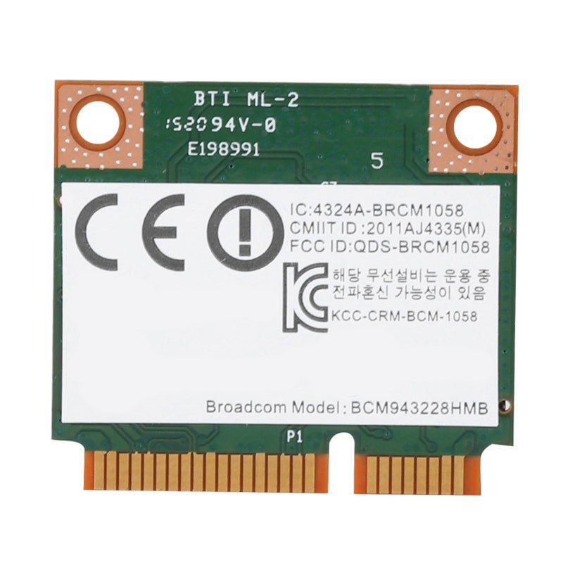 Wireless LAN Network Card Dual-Band 2.4 5 GHz 300Mbps - Built-In Bluetooth 4.0 For Broadcom BCM943228HMB - IEEE 802.11 a/b/g/n for Windows 2000 XP VISTA 7 32bit 64bit - Image 4