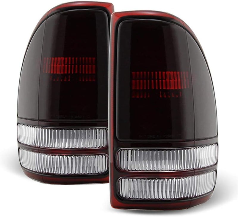 ACANII Tail Lights Brake Lamps Assembly for 1997-2004 Dodge Dakota - Red Smoked Lens - Image 1