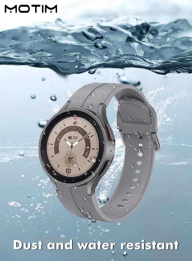 Motim Watch Band 20mm Compatible with Samsung Galaxy Watch 7/FE/6/6 classic/5/5 PRO/4/4 classic, Soft Silicone Replacement Strap, Sports Strap Quick Release Strap - Image 2