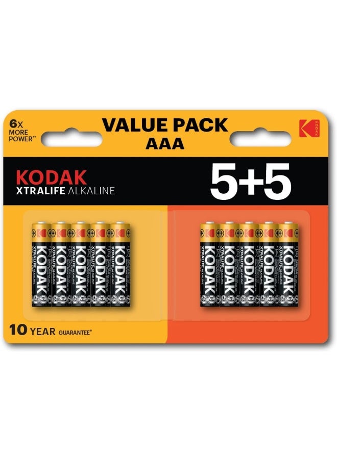 Kodak بطاريات كوداك إكسترا لايف ألكالين AAA - 10 قطع - Image 2
