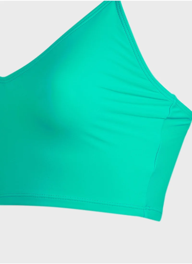 Missguided Longline Cami V Neck Bikini Top