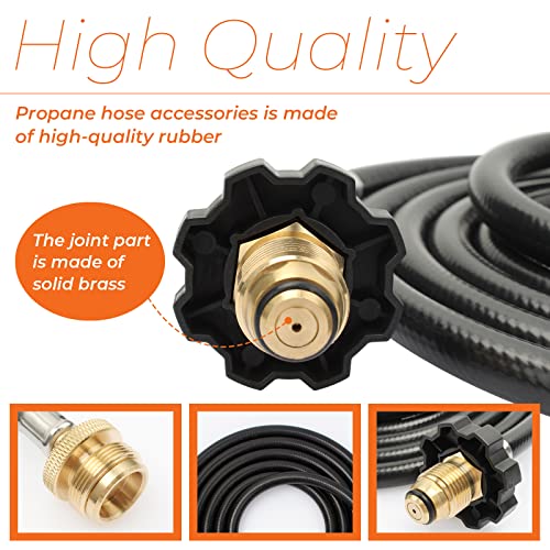 ANTOBLE F273704 10 Ft Propane Hose Assembly Compatible with Mr. Heater Big Buddy Indoor/Outdoor Heater MH9B MH18B - Image 2