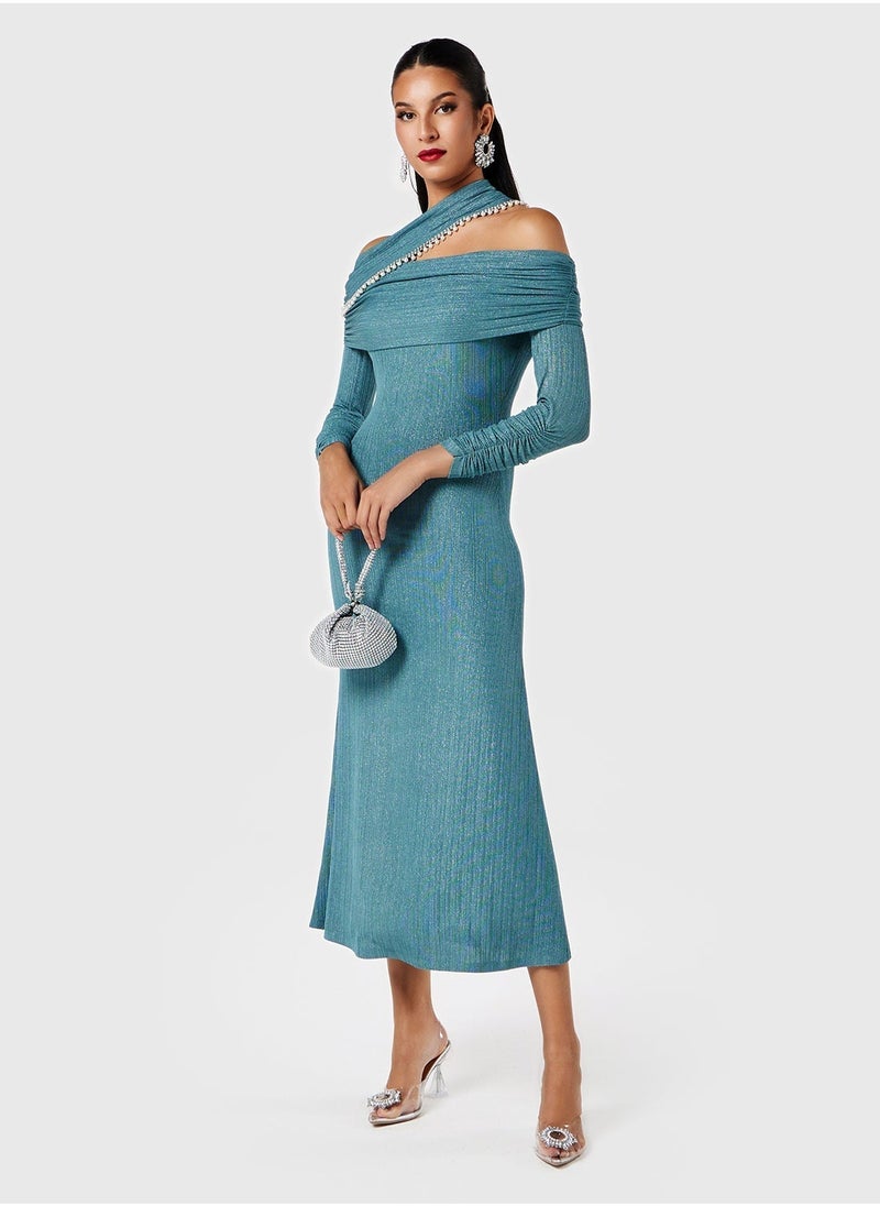 Threadz by Ajooni One-Shoulder Sheath Dress  - Image 2