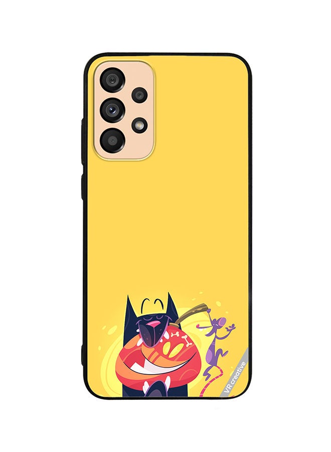 VR CREATIVE Protective Case Cover For Samsung Galaxy A33 5G Halloween Cat Design Multicolour - Image 1