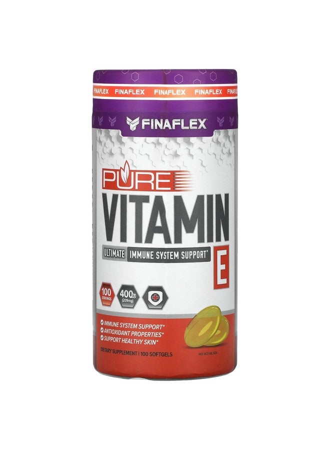 FINAFLEX Pure Vitamin E - 100 Softgels - Immune System Support, Nourishes & Heals Skin - 100 Servings - Image 1