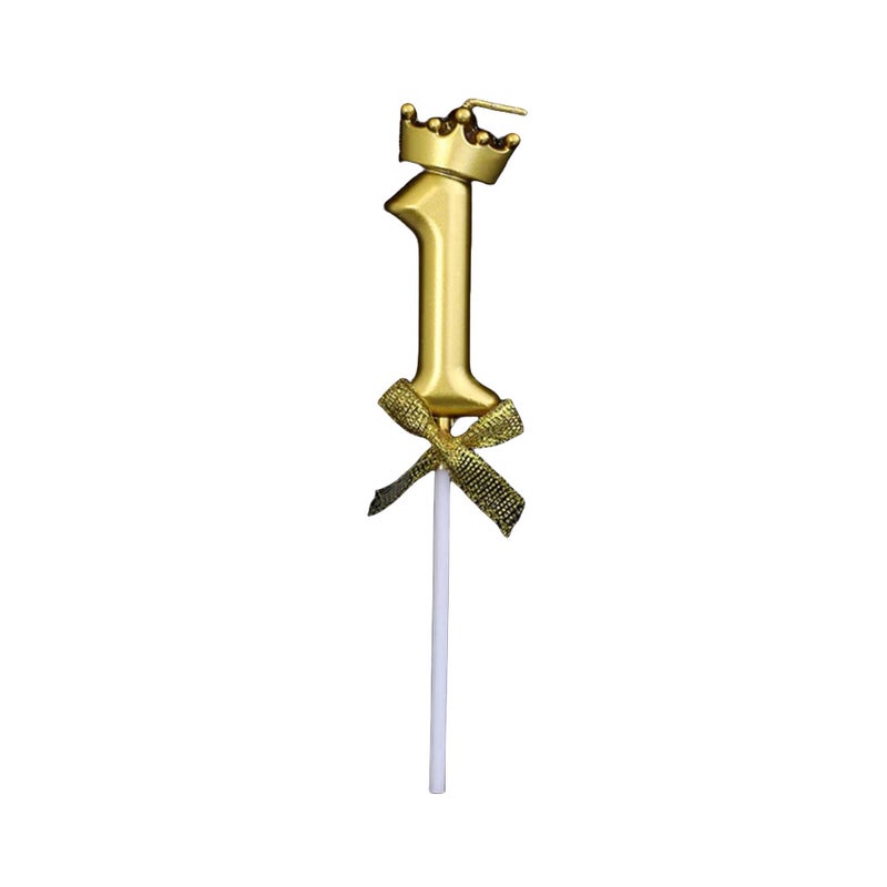 Gold Number Birthday Candles for Men, Women, Happy Birthday Party Cake Topper Decoration Gifts for Wedding Anniversary Celebration - Image 1