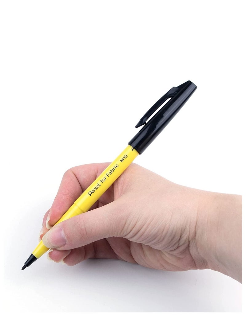 Pentel 4-Piece Fabric Marker Black Ink - Image 3