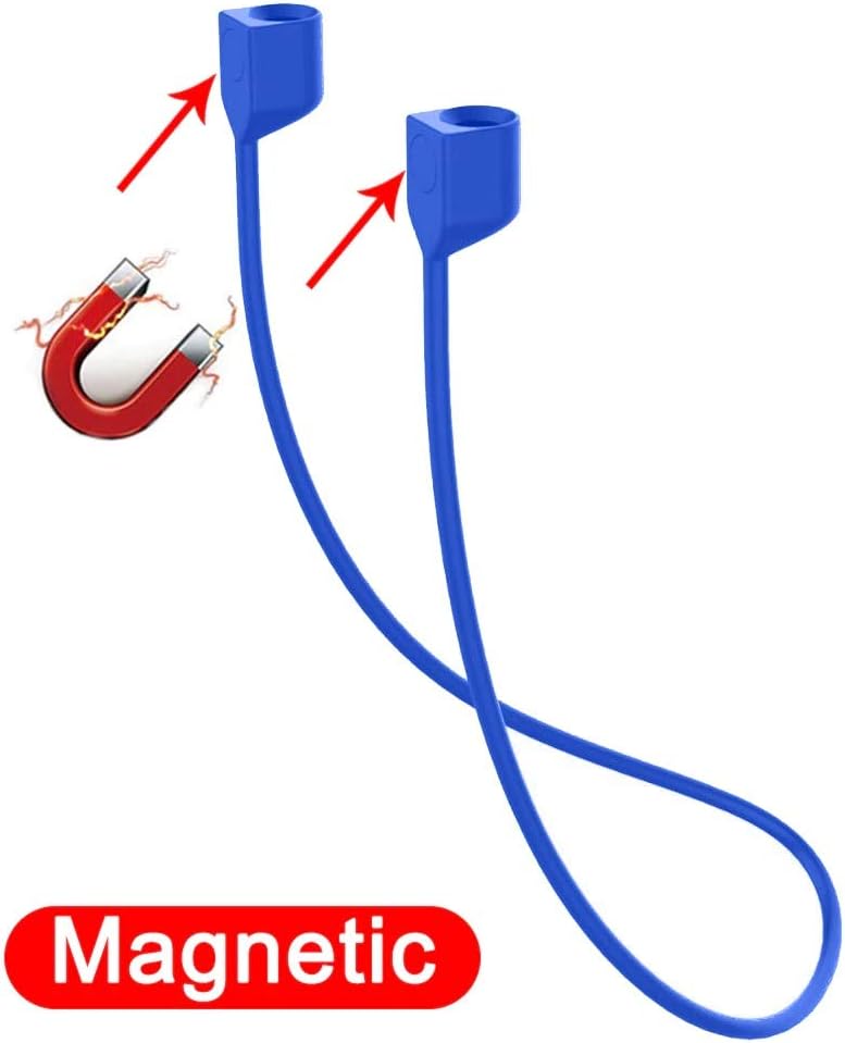 SOLDOUT ™ Anti Lost Silicone Magnetic Rope Earphone Strap For TWS Bluetooth Earphones Compatible With AirPods 2 3 Pro Accessories (Blue) - Image 1