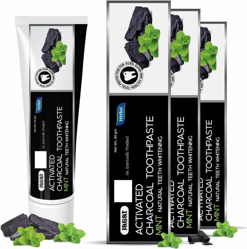 Touqiq Whitening Activated Charcoal Herbal Toothpaste Remove Yellowing Stain Tea Coffee Smoke 140ml