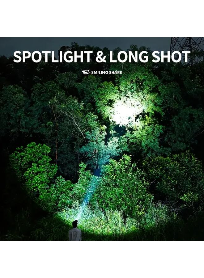 Smiling Shark TD 8007 Black Rechargeable LED Headlamp Adjustable Emergency Power Bank - Image 3