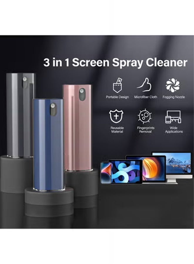 Taimi 2-Pcs All-in-One Touchscreen Cleaner, Spray and Built-in Microfiber Cloth with Clear Protective Case, Screen Cleaner for All Phones, Laptop and Tablet - Blue - Image 2