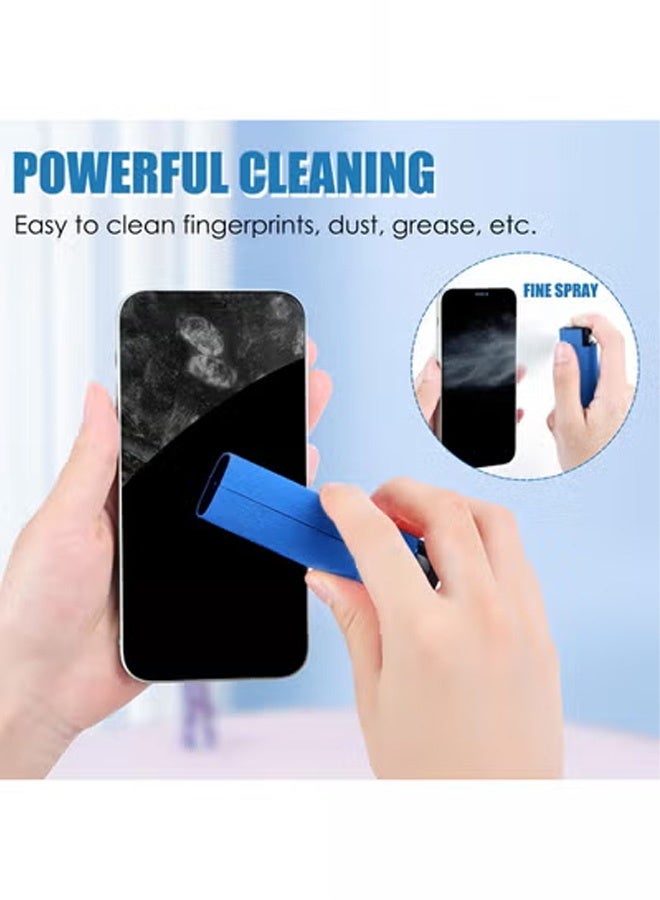 Taimi 2-Pcs All-in-One Touchscreen Cleaner, Spray and Built-in Microfiber Cloth with Clear Protective Case, Screen Cleaner for All Phones, Laptop and Tablet - Blue - Image 3