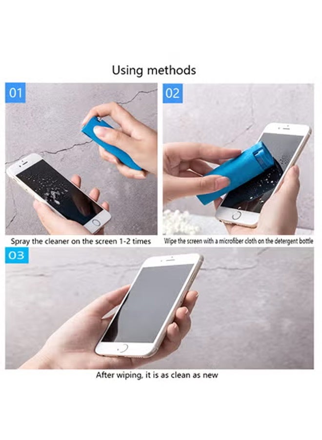Taimi 2-Pcs All-in-One Touchscreen Cleaner, Spray and Built-in Microfiber Cloth with Clear Protective Case, Screen Cleaner for All Phones, Laptop and Tablet - Blue - Image 5
