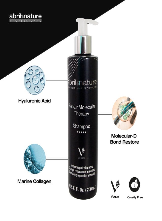abril et nature - Professional Shampoo Molecular Therapy - For Extremely Damaged, Overprocessed, or Aging Hair - Restructures, Repairs, and Fills the Hair Fiber - Healthy and Strong Hair - 250 ml - Image 5