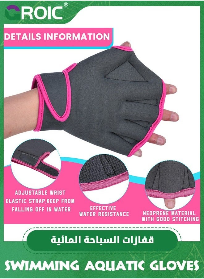 GROIC Swimming Aquatic Gloves Hand Swim Training Pool for Men Women Fitness Water Resistance Webbed Aerobic Equipment Adult Exercise  - Image 4