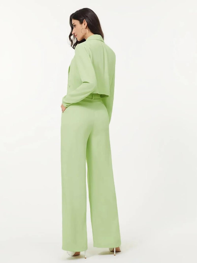 KOTTY Women's Co-ords Solid Dress Set Sage Green - Image 4