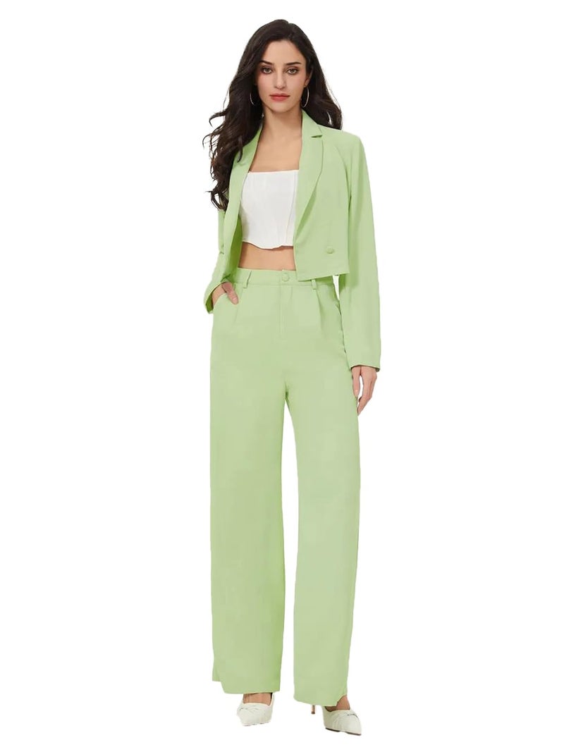 KOTTY Women's Co-ords Solid Dress Set Sage Green - Image 1