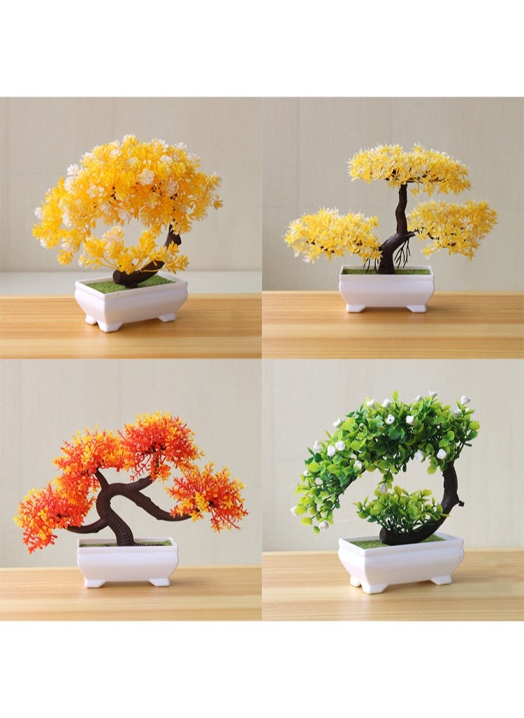 Haidue 4 Pcs Artificial Plant With Pot  - Image 1