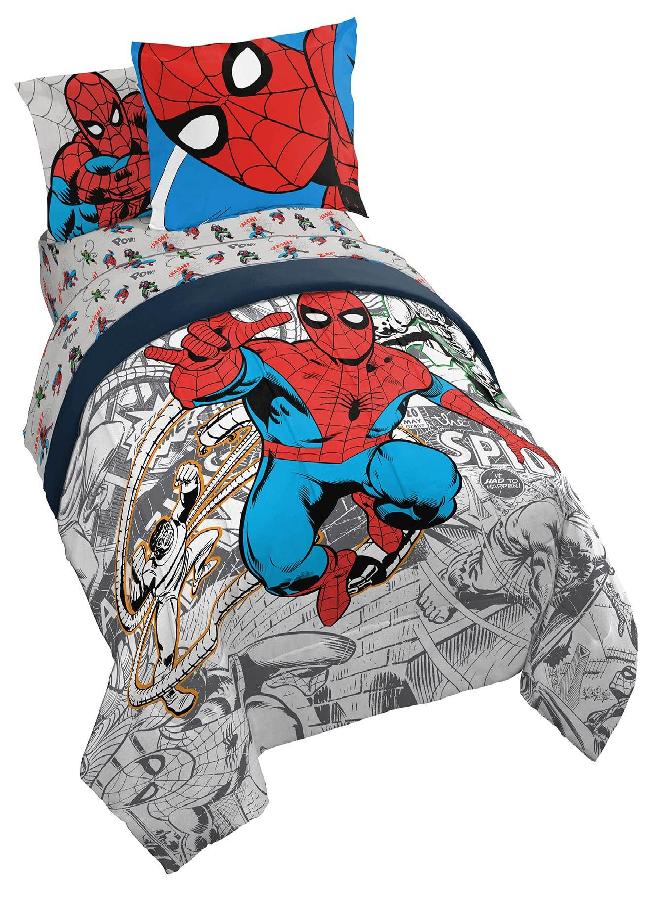 Marvel Spiderman Spidey VS 5 Piece Twin Size Bed Set - Includes Comforter & Sheet Set Bedding - Super Soft Fade Resistant Microfiber (Official Product) - Image 2