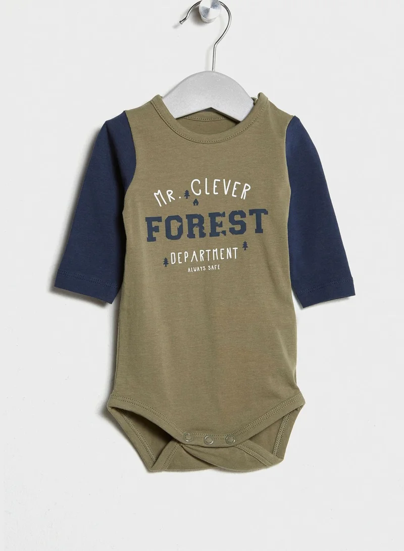 NAME IT Infant 2 Pack Slogan Bodysuits
