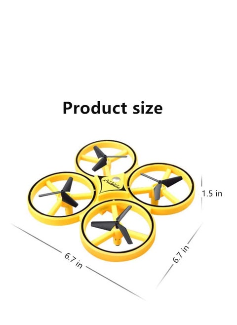 Gravity Sensor Quadcopter Drone with Handheld and Gesture Control with Controller and Smart Watch 2 Batteries and LED Light