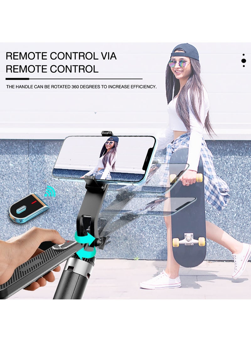 عصا سيلفي للهاتف قابلة للتطوير بطول 1.8 متر مع إضاءة تدور 360 درجة وحامل ثلاثي القوائم PTZ وجهاز تحكم عن بعد بتقنية البلوتوث للتسجيل والفيديو والتقاط الصور - Image 3