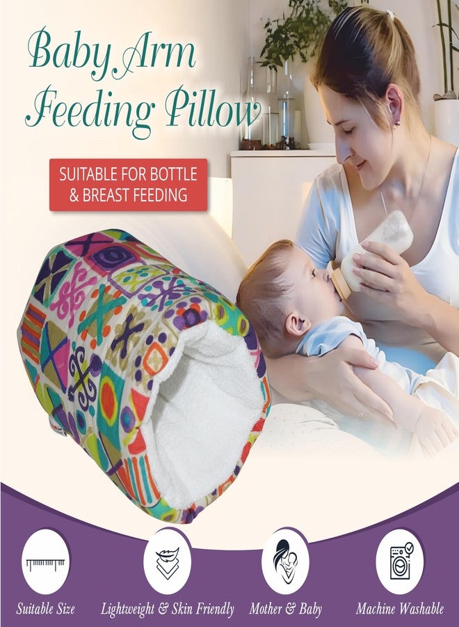 Gordon Cradle Arm Pillow,Baby Breastfeeding, Breastfeeding and Bottle Feeding Head Support Pillow, Soft Cotton Cozy Pillow for Feeding Baby Travel Friendly and Washable (Swastik) - Image 5