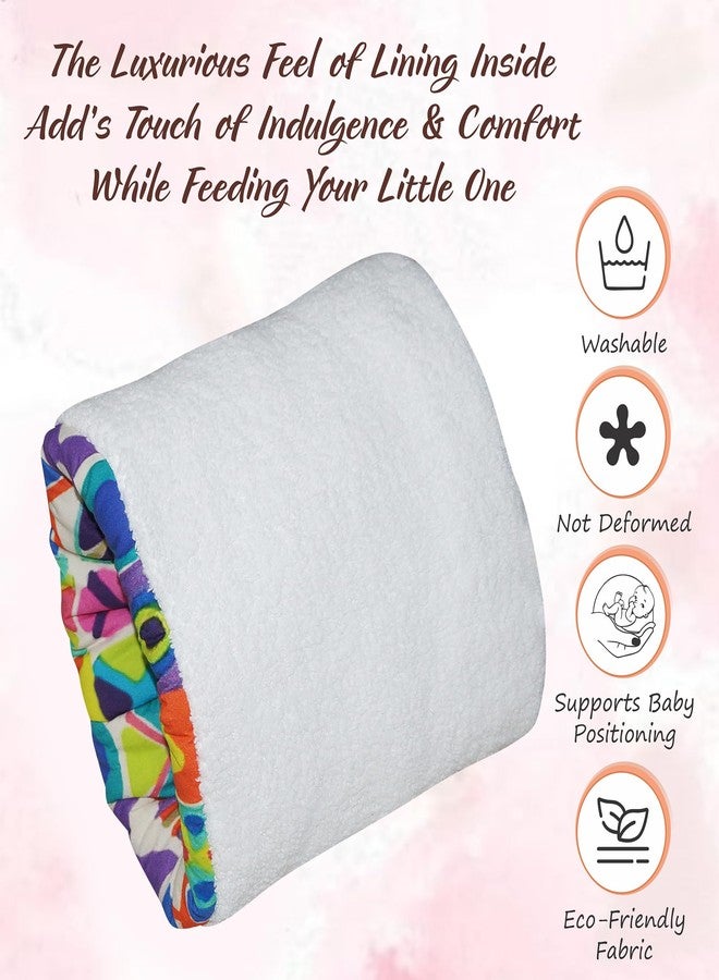 Gordon Cradle Arm Pillow,Baby Breastfeeding, Breastfeeding and Bottle Feeding Head Support Pillow, Soft Cotton Cozy Pillow for Feeding Baby Travel Friendly and Washable (Swastik) - Image 3