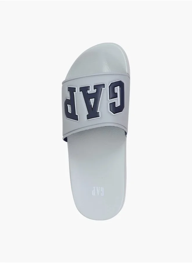 GAP Gap Men's Logo Embossed Slip-On Beach Slides