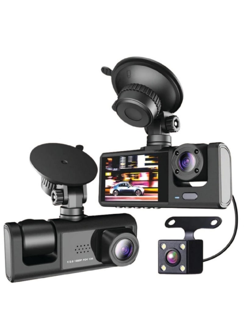 Generic - Rechargeable Dual Dash Camera for Cars with Touch Screen, Backup Camera, Charger, AVIN Support, Wireless Connectivity, 1080P Front & Rear Recording. - Image 1