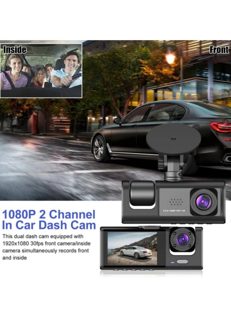 Generic - Rechargeable Dual Dash Camera for Cars with Touch Screen, Backup Camera, Charger, AVIN Support, Wireless Connectivity, 1080P Front & Rear Recording. - Image 1