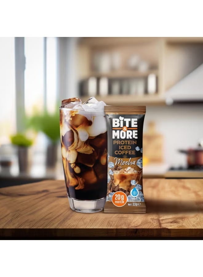 Bite & More White Chocolate Mocha Protein Iced Coffee, 10 x 33g Sachets, 20g Protein, Sugar-Free, Fiber-Rich, Made with Brazilian Coffee Beans - Image 4