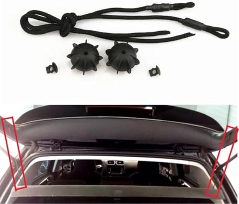 Yurefax Parcel Shelf String Cord for VW Golf Mk5 Mk6 - Image 3