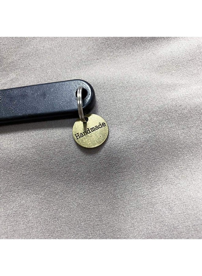 Juland 60Pcs Handmade Metal Tags Alloy Hand Made Pendant Bead Charm Metal Label Tag Signs For Diy Jewelry Making Crafts Findings Gift 14Mm Round Bronze Tone - Image 3