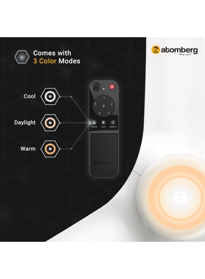 atomberg Aris Starlight BLDC Ceiling Fan 1200mm Best-in-class Air Delivery Smart IoT Remote Silent Operation LED Underlight | BEE 5star Rated | Free Installation | 5 Year Warranty (Marble White) - Image 4