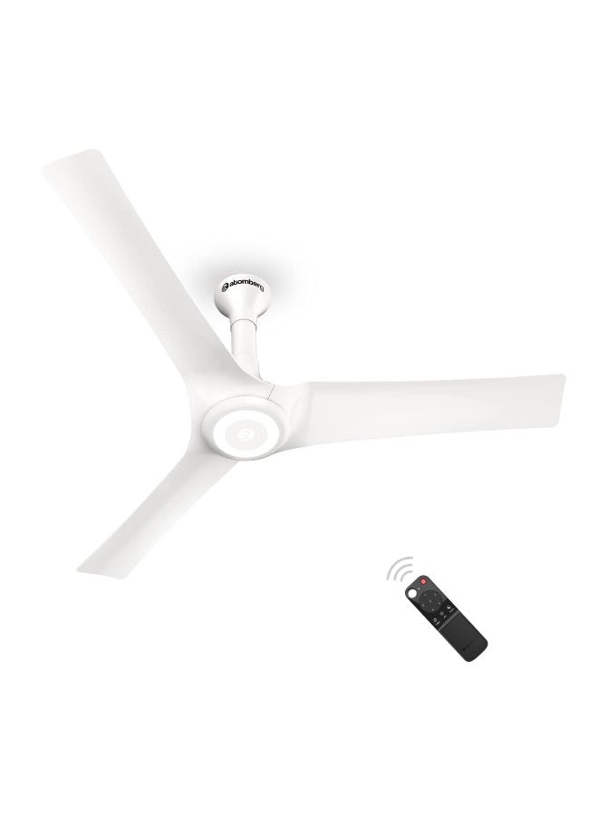 atomberg Aris Starlight BLDC Ceiling Fan 1200mm Best-in-class Air Delivery Smart IoT Remote Silent Operation LED Underlight | BEE 5star Rated | Free Installation | 5 Year Warranty (Marble White) - Image 1